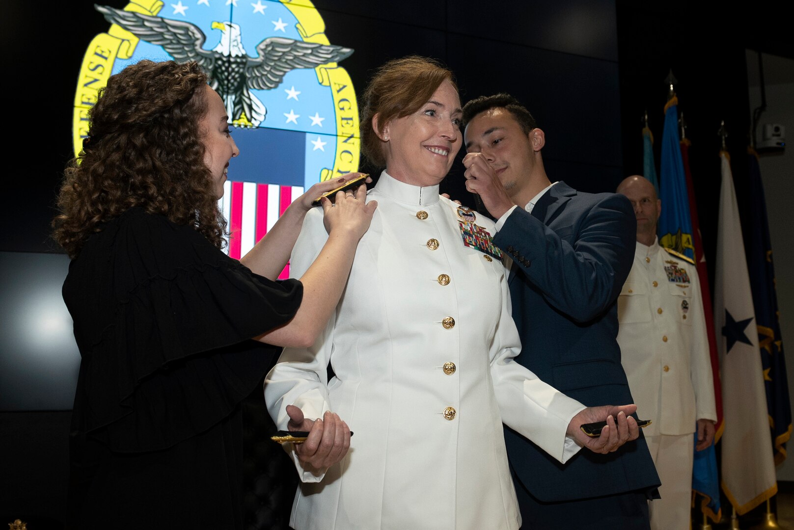 U.S. Navy Rear Adm. Michelle Skubic garnered her second star in a promotion ceremony