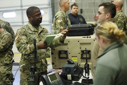 The Army's Project Manager Tactical Network, supported by Communication Electronics Command (CECOM) trainers, provided new equipment training and a leadership demonstration for the Disaster Incident Response Emergency Communications Terminal (DIRECT) system to the Indiana National Guard 738th Company in Lafayette, Indiana, in January 2018.