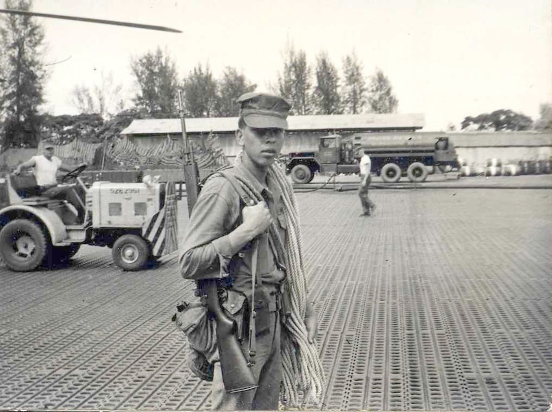 Harvey Pratt in Da Nang, Vietnam. Pratt, the designer whose concept was selected to create the Smithsonian’s National Native American Veterans Memorial for the National Museum of the American Indian is a Cheyenne and Arapaho tribal member. He is a self-taught artist from Oklahoma and a forensic artist. Pratt works in oil, watercolor, metal, clay and wood. His works include themes of Native American history and tradition and the Cheyenne people.
