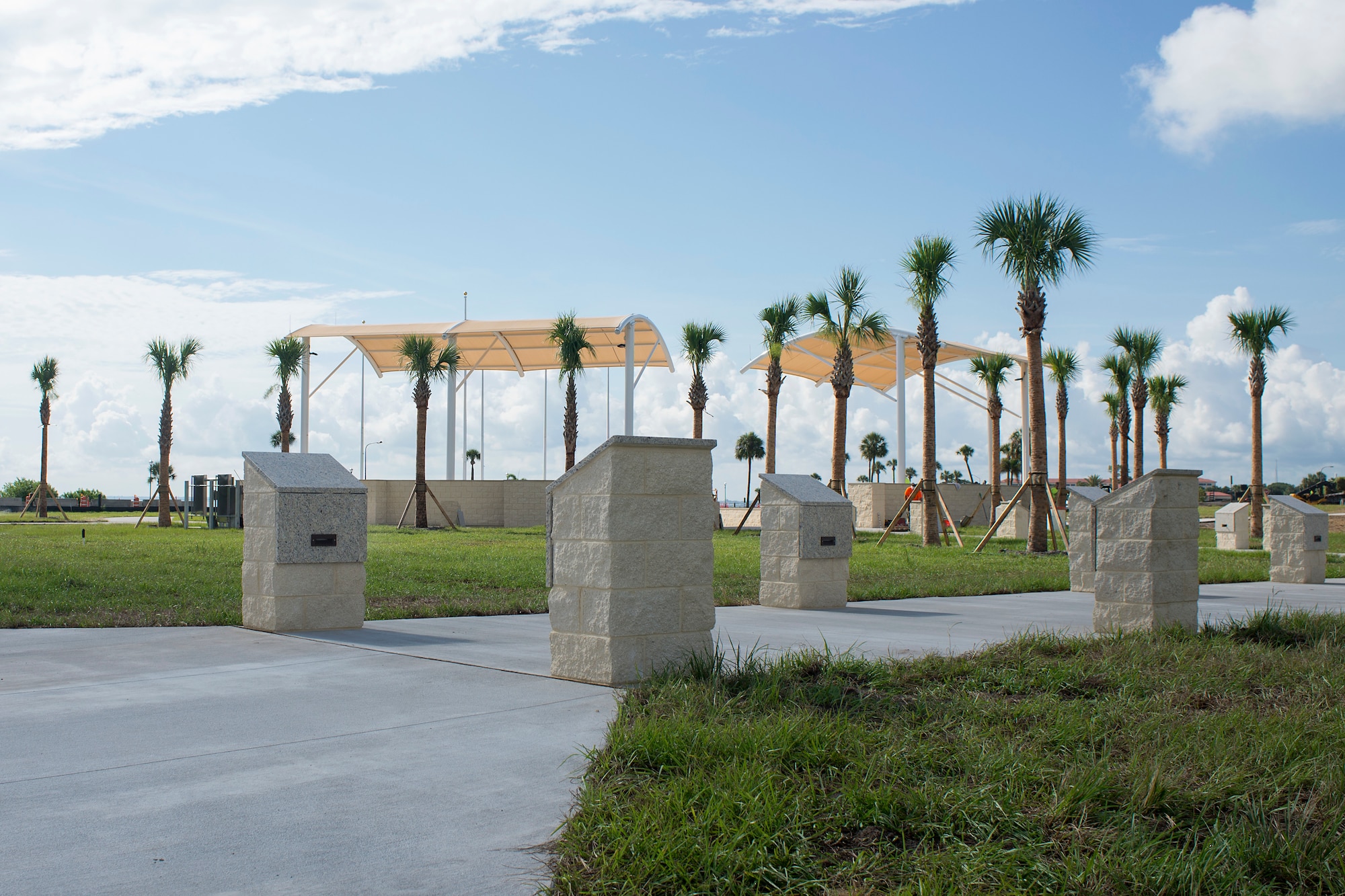 Construction continues at Memorial Park on MacDill Air Force Base, Fla., June 27, 2018.