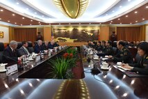 U.S. Secretary of Defense James N. Mattis meets with China’s Minister of National Defense Wei Fenghe at the Bayi Building, China’s Ministry of National Defense in Beijing, June 27, 2018.