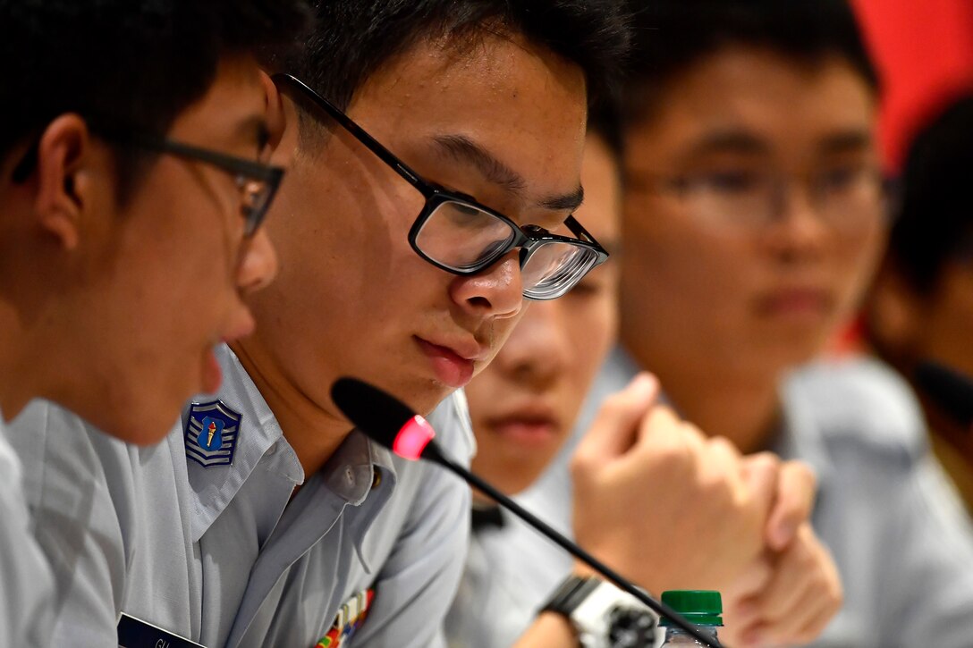 Air Force celebrates three-peat win at the Junior Reserve Officer Training Corps Leadership and Academic Bowl