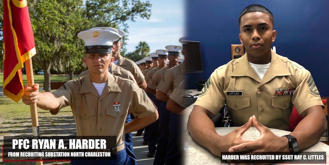 Private First Class Ryan A. Harder graduated Marine Corps recruit training June 29, 2018, aboard Marine Corps Recruit Depot Parris Island, South Carolina. Harder was the Honor Graduate of platoon 2048. Harder was recruited by SSgt. Ray C. Littles from Recruiting Substation North Charleston. (U.S. Marine Corps photo by Lance Cpl. Jack A. E. Rigsby)