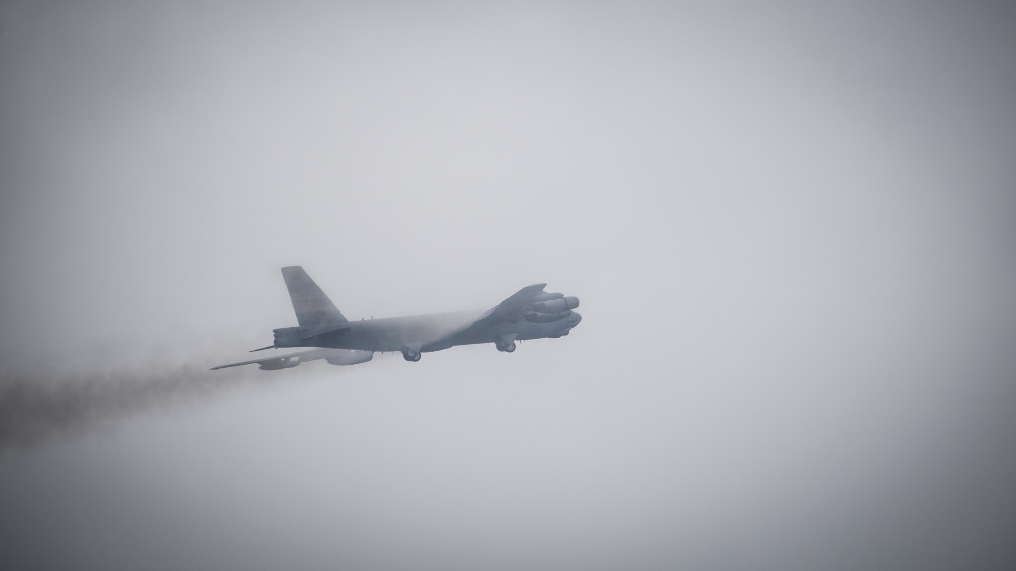 A B-52 Stratofortress takes off during an honorary commander’s unit orientation flight at Barksdale Air Force Base, La., June 20, 2018. The Honorary commanders Program aims to foster relationship building and communication between base commanders and community leaders, in addition to educating key civic leaders about the Air Force, the installation and their assigned units.