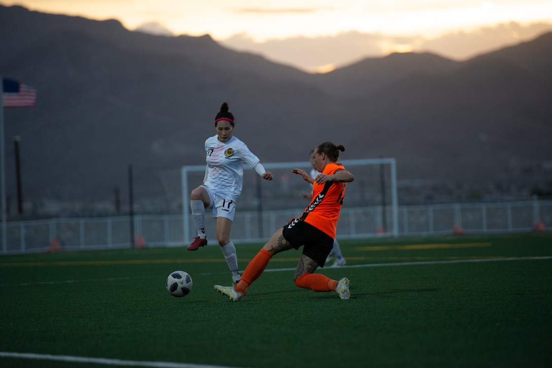 International military teams squared off to eventually crown the best women soccer players among the international militaries participating. U.S. Navy photo by