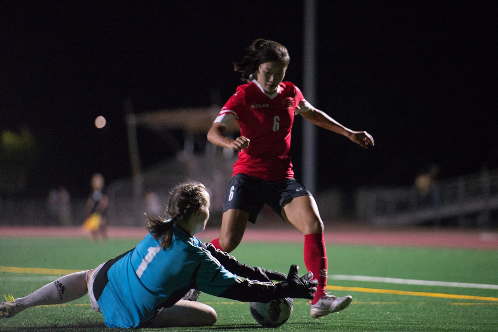 International military teams squared off to eventually crown the best women soccer players among the international militaries participating. U.S. Navy photo by