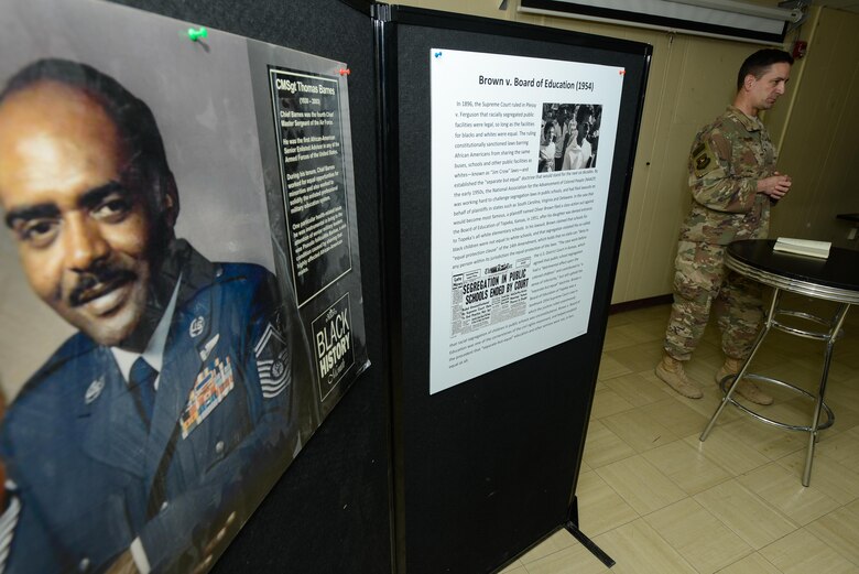 Airmen from the 386th Air Expeditionary Wing came together to honor the significant contributions African-Americans have made to our nation and to the U.S. military, Feb. 27.