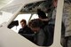Students from the Charleston area imagine flying an aircraft in the Field Training Detachment at the 373rd Training Squadron, Detachment 5, Feb. 27, 2018 at Joint Base Charleston, S.C. (U.S. Air Force photo by SrA Jonathan Lane).