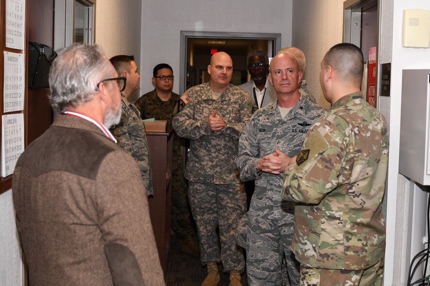Eighth Air Force leadership tours the Shreveport MEPS Feb. 27, 2018.