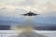 An F-22 Raptor assigned to the 3rd Wing flies over Joint Base Elmendorf-Richardson, Alaska, Feb. 27, 2018. The F-22 is the Air Force’s premium fifth-generation fighter asset. (U.S. Air Force photo by Jamal Wilson)