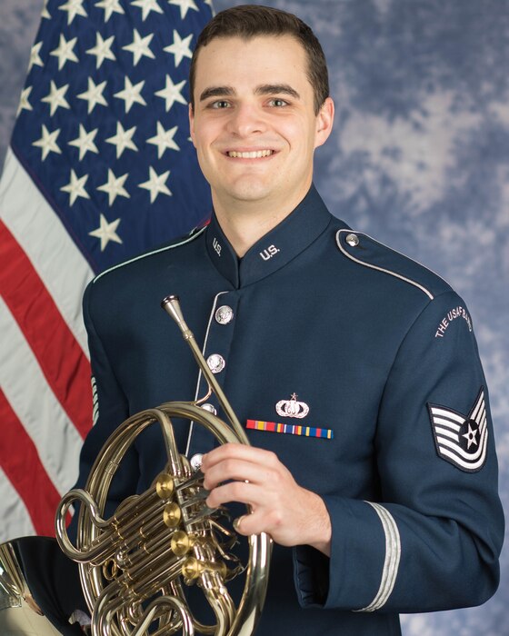 Technical Sgt. Kevin Grasel is a French hornist with the Ceremonial Brass, The United States Air Force Band, Joint Base Anacostia-Bolling, Washington, D.C. A native of Moorpark, California, his career in the Air Force began in June 2017. 

A 2015 graduate of Oberlin College and Conservatory, Grasel earned a Bachelor of Music degree in Horn Performance and a Bachelor of Arts degree in Politics. He then attended the Juilliard School, where he received his Master of Music degree in Horn Performance. Before joining the Air Force, Grasel held the Third Horn position in the Firelands Symphony and toured China with the Oberlin Brass Quintet. He received fellowships for summer study at the Aspen Music Festival and the Round Top Festival Institute. His principal teachers include Erik Ralske, Roland Pandolfi, and Louise MacGillivray.