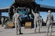 Members from multiple mission partners gathered to help load the aircraft for the Space and Missile Systems Center detachment at Kirtland. The equipment was being moved to Diego Garcia for a satellite operations mission.