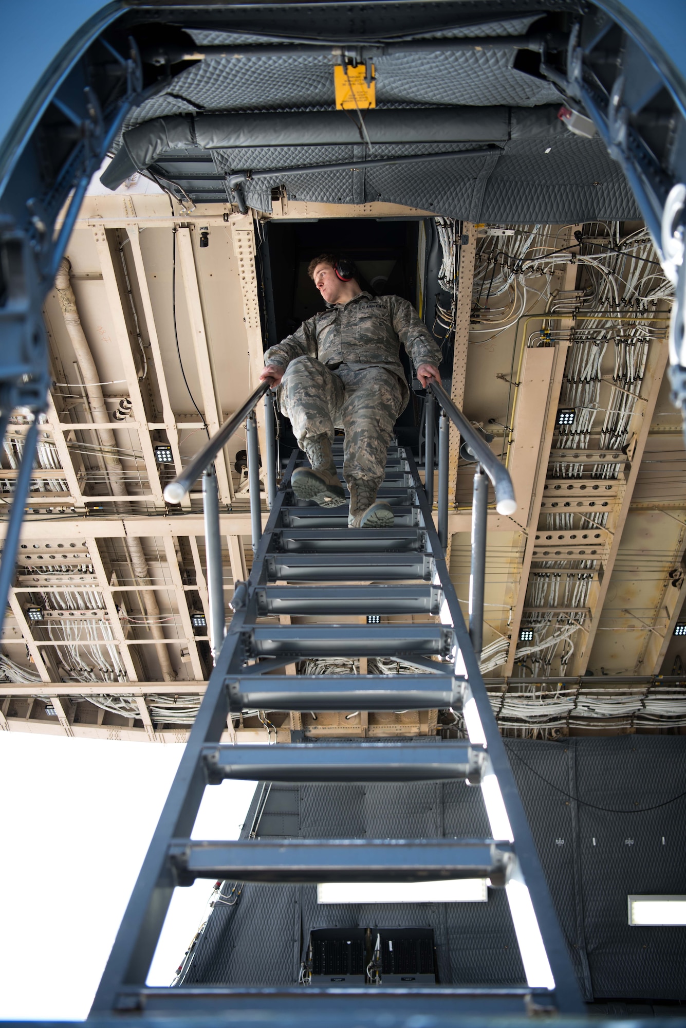 Members from multiple mission partners gathered to help load the aircraft for the Space and Missile Systems Center detachment at Kirtland. The equipment was being moved to Diego Garcia for a satellite operations mission.
