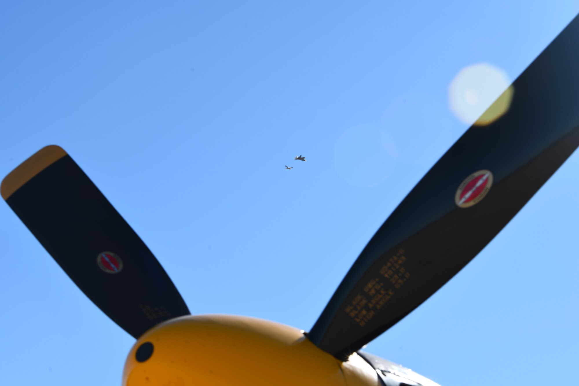 During the annual Heritage Flight Training and Certification course, aircrews practice ground and flight training to enable civilian pilots of historic military aircraft and U.S. Air Force pilots of current fighter aircraft to fly safely in formations together