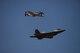 During the annual Heritage Flight Training and Certification course, aircrews practice ground and flight training to enable civilian pilots of historic military aircraft and U.S. Air Force pilots of current fighter aircraft to fly safely in formations together