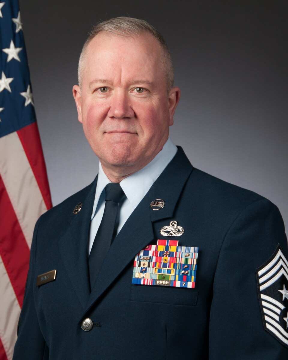 Official photo of Chief Master Sgt. Michael J. Bouley.