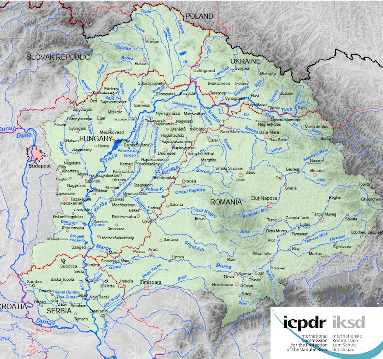 Tisza River Basin.  Source: International Commission for the Protection of the Danube River.