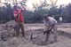 Tech. Sgt. Garrett Wright, 22nd Operations Support Squadron Survival, Evasion, Resistance and Escape and Personnel Recovery specialist, excavates a ten-by-ten foot grid square in Laos while searching for belongings and remains of an Airman missing in action since the Vietnam War.