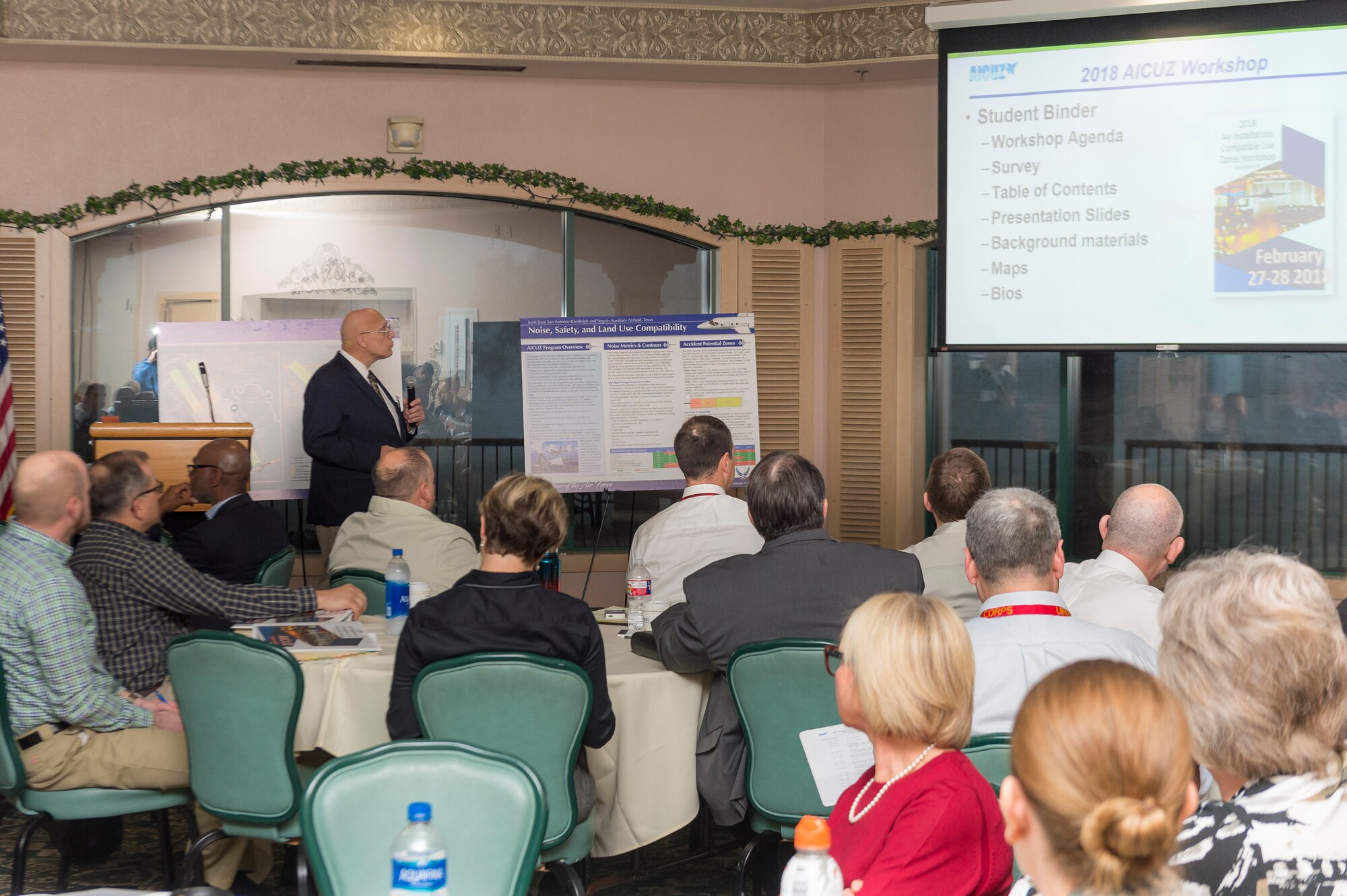 The Air Force Civil Engineer Center hosted the Air Installations Compatible Use Zones Program conference at Joint Base San Antonio, Texas, Feb. 27, 2018.