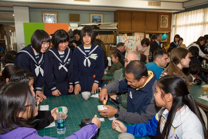 American, Japanese neighbors sip on cups of friendship