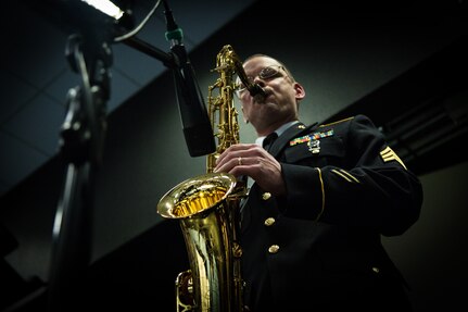 SGT James Guffey Plays Saxophone