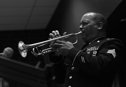 SGT Givens Playing Trumpet