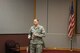 Flight Systems Combined Test Force Director Lt. Col. David Hoffman speaks with CTF personnel during a recent session to discuss safety and security issues. CTF operations were stood down on Feb. 5 for safety and security discussions.