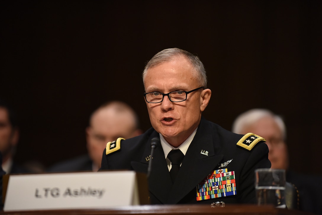 Lt. Gen. Robert Ashley testifies before the Senate Armed Services Committee