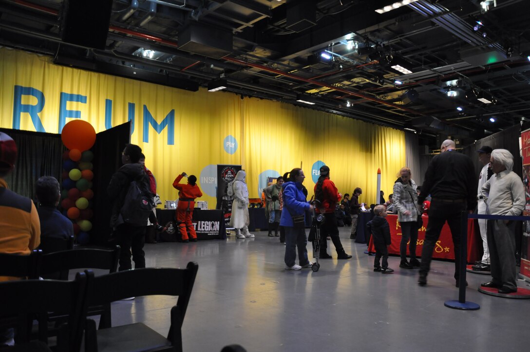 Participants explore the Intrepid Sea, Air & Space Museum