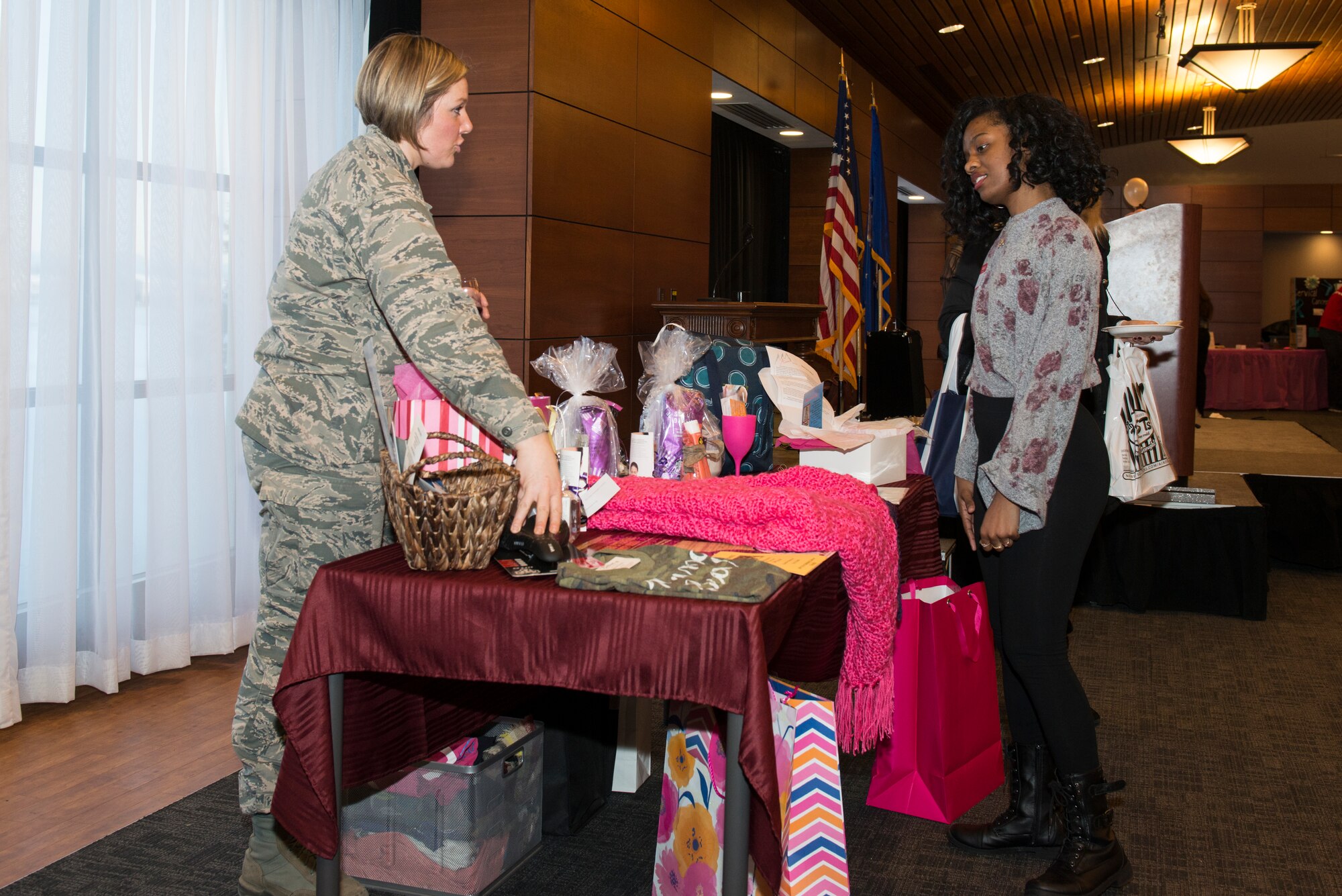 The 673d Medical Group hosts a 'Girls Night Out' at the Arctic Warrior Events Center, on Joint Base Elmendorf-Richardson, Alaska, March 1, 2018. 'Girls Night Out' was a free event highlighting women's health through activities, information booths and guest speakers.(U.S. Air Force photo by Airman 1st Class Caitlin Russell)