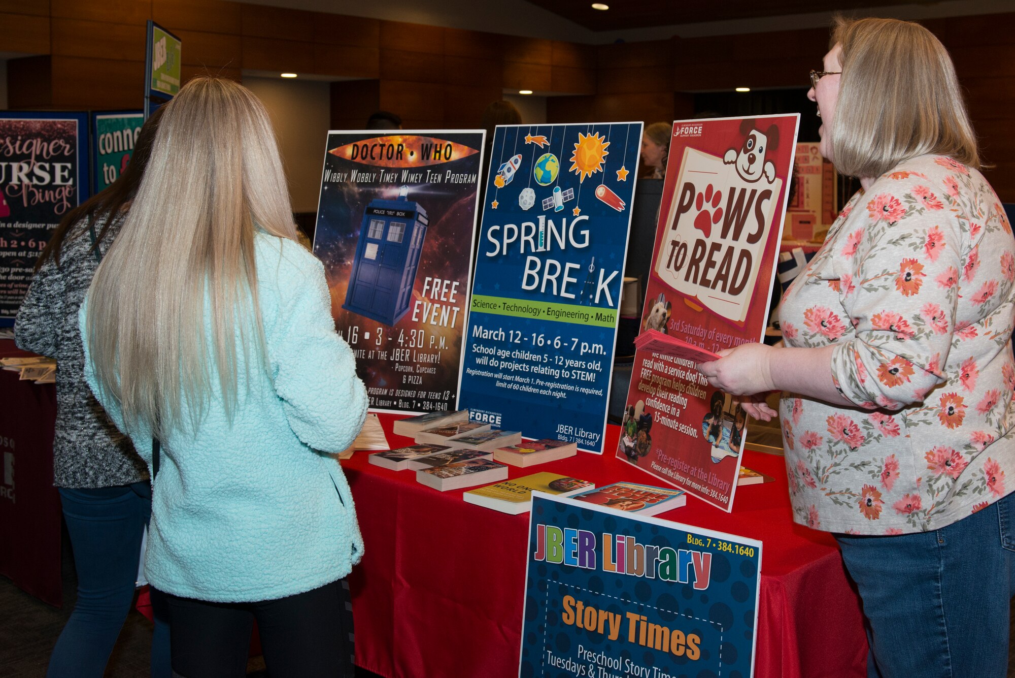 The 673d Medical Group hosts a 'Girls Night Out' at the Arctic Warrior Events Center, on Joint Base Elmendorf-Richardson, Alaska, March 1, 2018. 'Girls Night Out' was a free event highlighting women's health through activities, information booths and guest speakers.