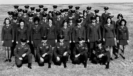 Noncommissioned Officer Leadership school 71-3L, with Women in the Air Force, or WAFs, and staff at the I.G. Brown Training and Education Center on McGhee Tyson Air National Guard Base in Louisville, Tenn. Women were accepted on an equal basis with men in 1976, and the WAF program ended. NCO leadership school was the precursor to today's Air Force Airman leadership school.