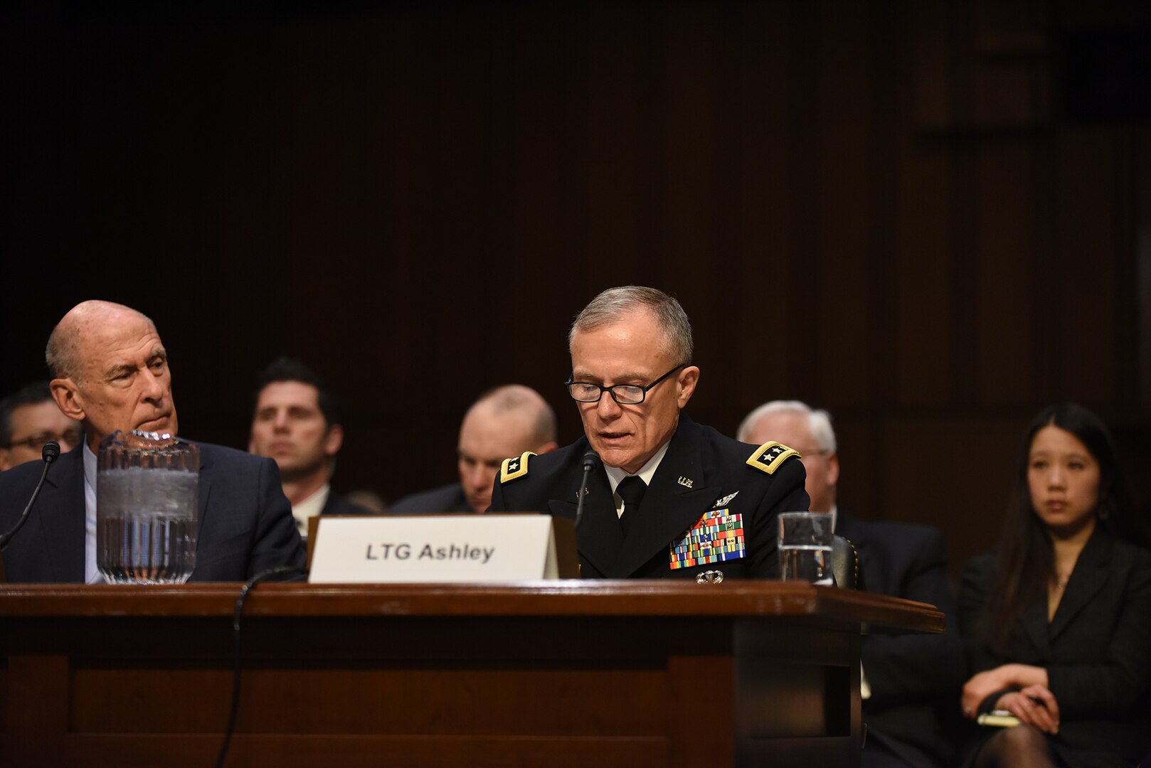 Defense Intelligence Agency Director Army Lt. Gen. Robert Ashley Jr., testify before the Senate Armed Services Committee on threats to national security.