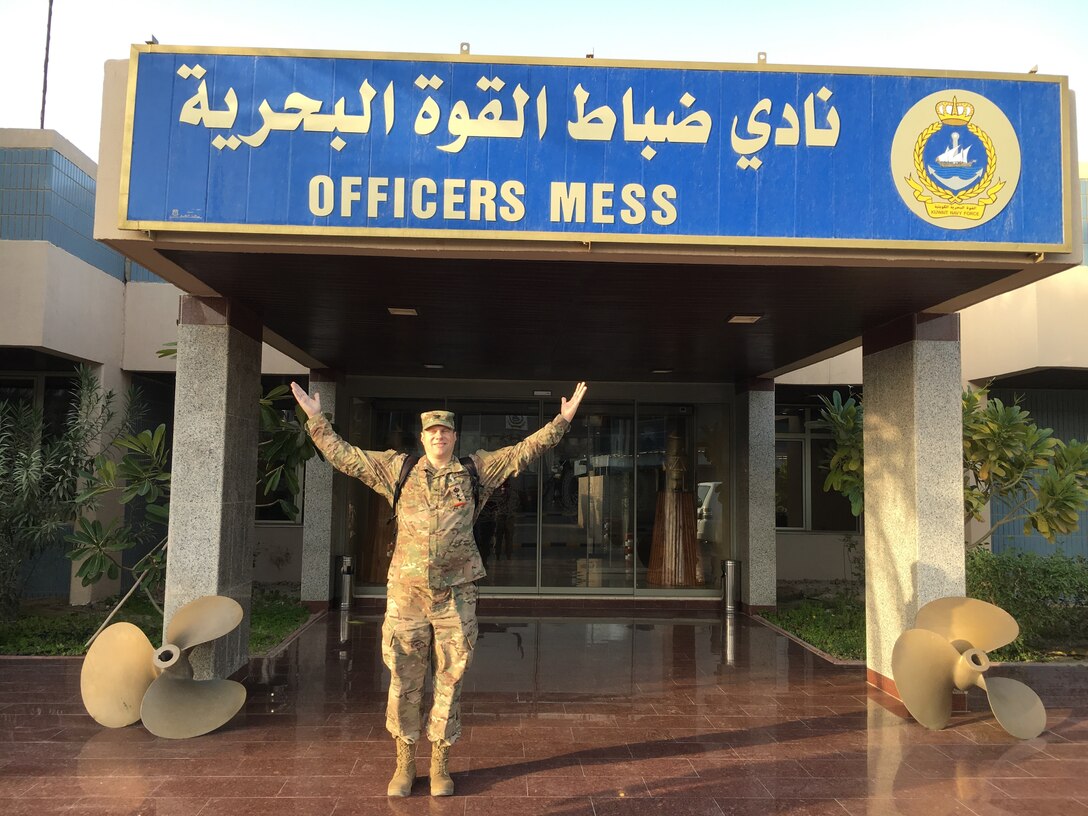 COL Martin Jung following his promotion ceremony, held 6 March 2018 at the Kuwait Naval Base at the Kuwait Navy Officer's Club.