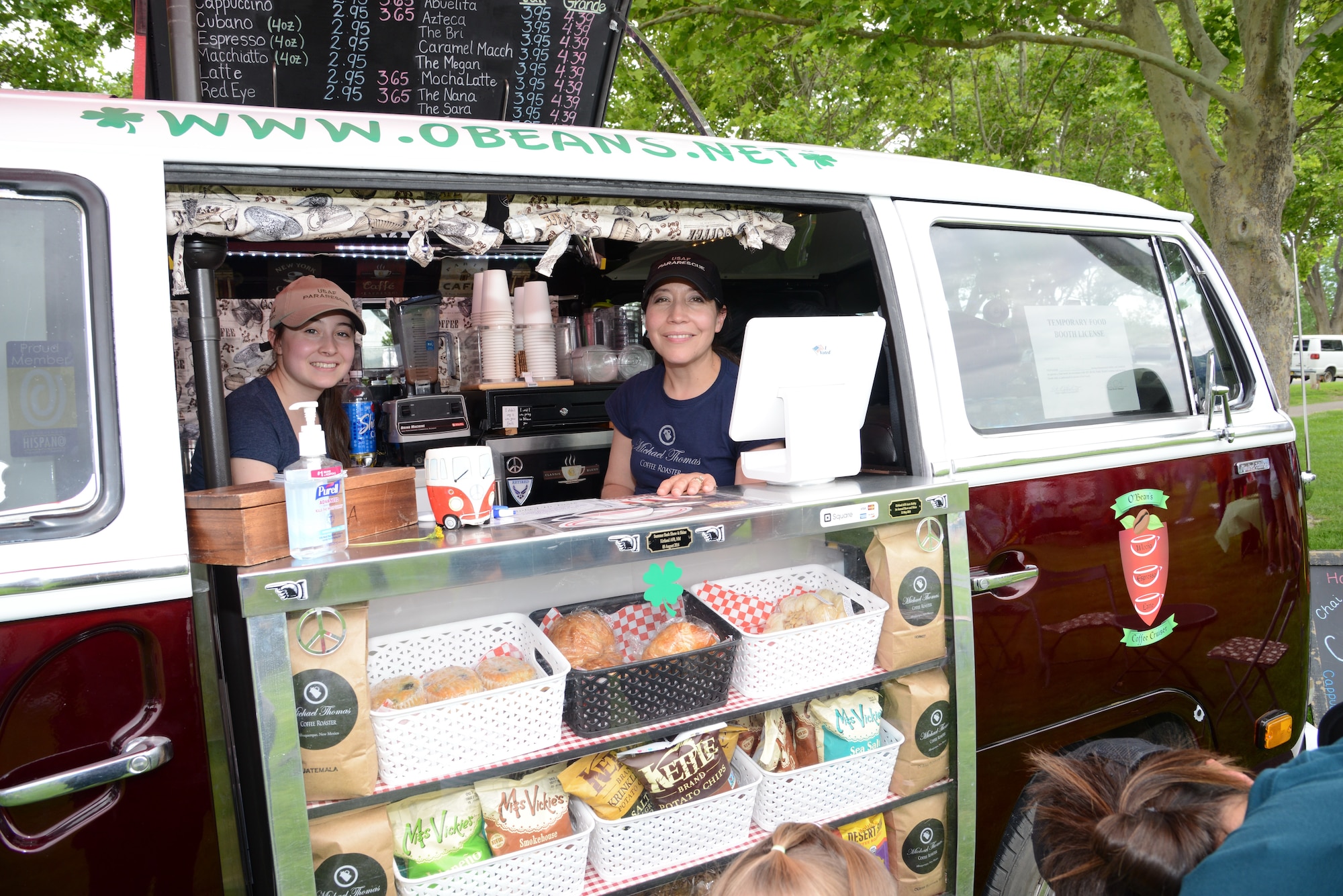 A food truck offers treats at a Kirtland Summer Bash. With newly issued guidance, all food vendors requesting access to Kirtland must now coordinate admission through the 377th Force Support Squadron’s food and beverage manager. This includes temporary food facilities, such as food trucks, special event booths and fundraisers.
