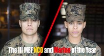 Sgt. Heriberto Navarro Jr. the inventory management chief with supply section, Combat Logistics Regiment 3, 3rd Marine Logistics Group and Cpl. Nelfi Tineo Ferreiras with receiving section, Combat Logistics Regiment 35, 3rd Marine Logistics Group are awarded for the III MEF NCO and Marine of the Year, February 8, 2018, Camp Kinser and Camp Foster, Okinawa, Japan. Sgt. Navarro and Cpl. Tineo Ferreiras speak about their lives with their families and why they decided to join the Marine Corps. Sgt. Navarro is a native of Pico Rivera, California and Cpl. Tineo Ferreiras is a native of Epharate, Pennsylvania. (U.S. Marine Corps video by Lance Cpl. Isabella Ortega)