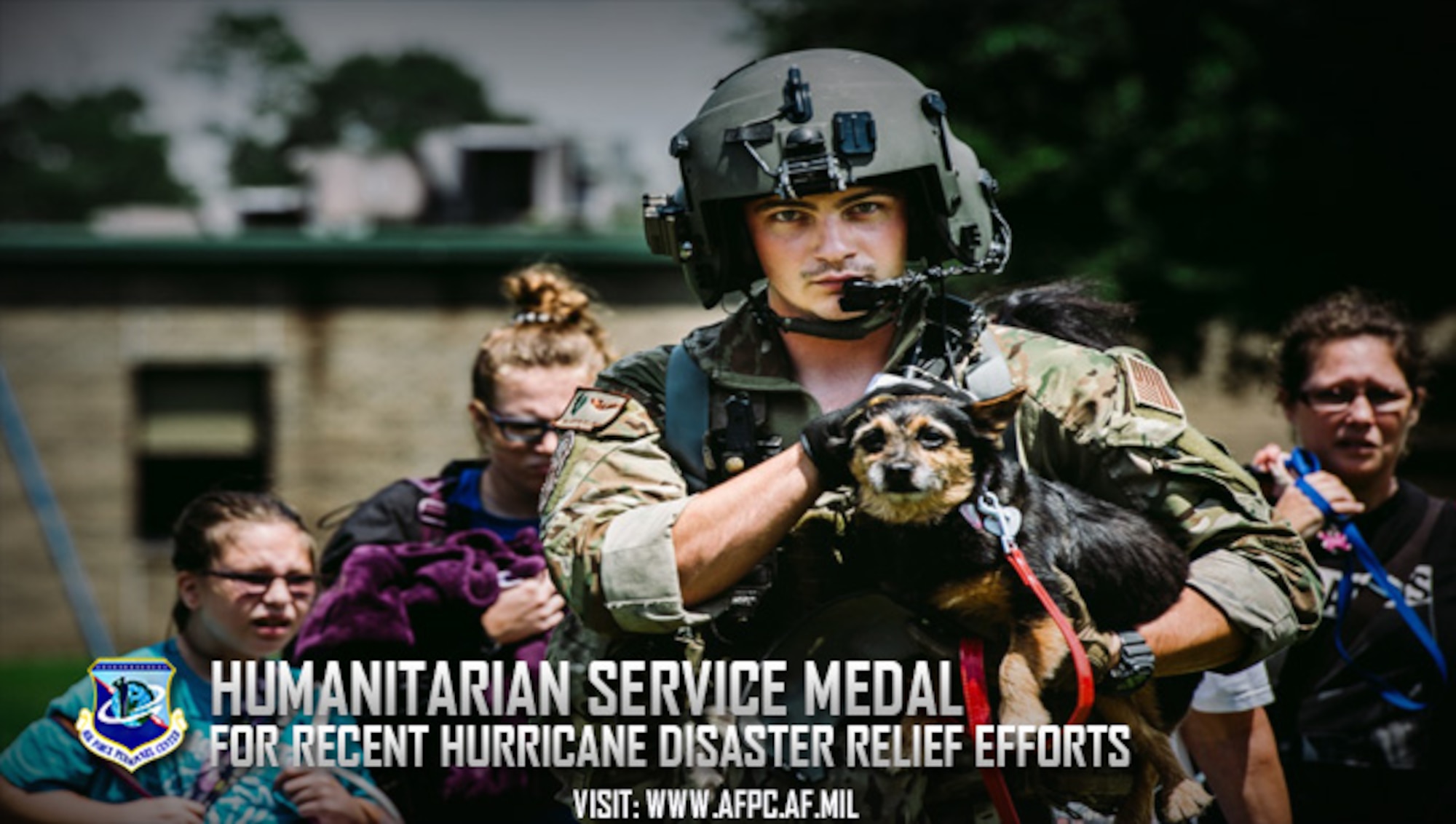 Officials announce authorization of Humanitarian Service Medal for service members who provided disaster relief during Hurricanes Harvey, Irma or Maria. (U.S. Air Force courtesy photo)