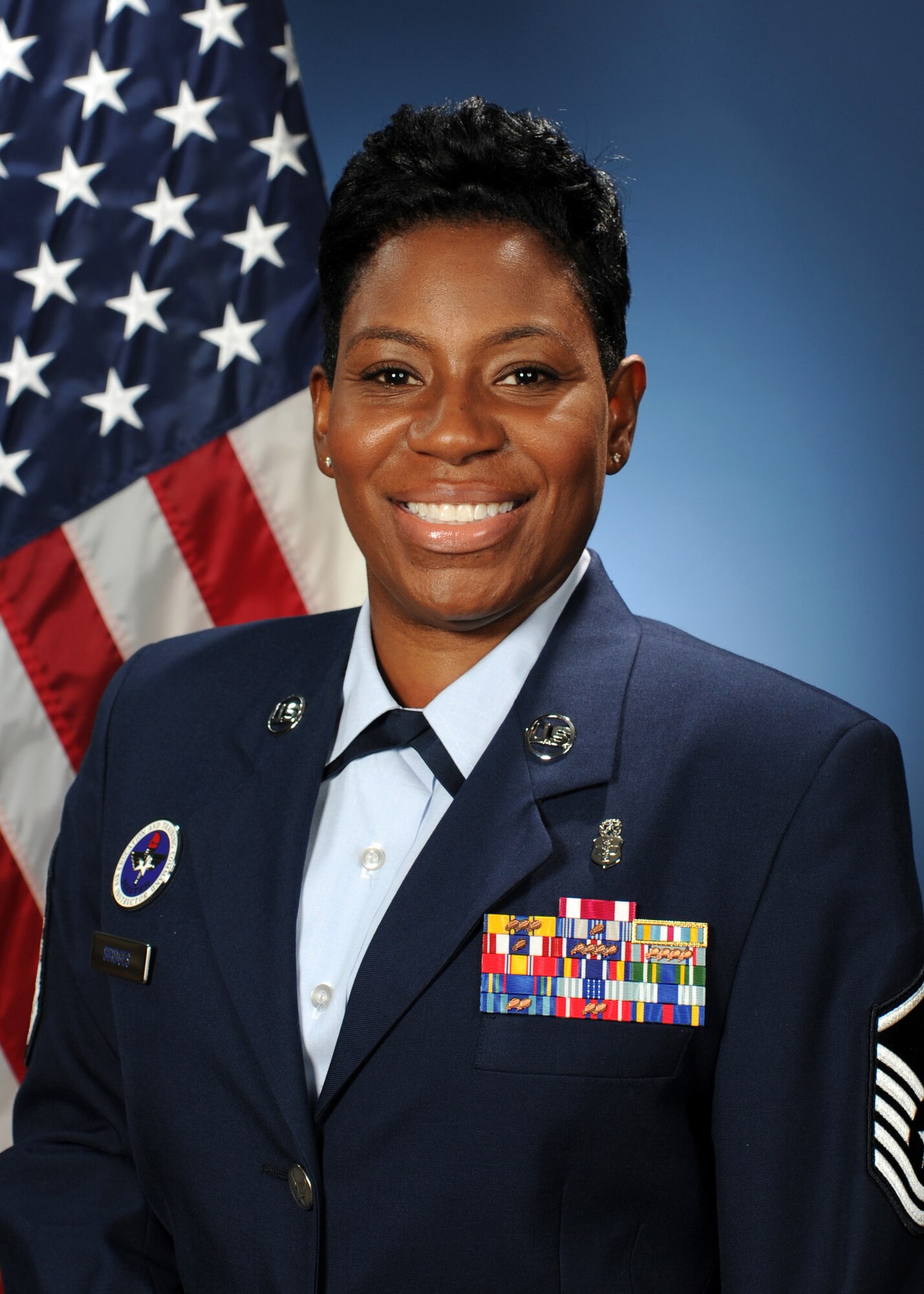 This is the official portrait of Master Sergeant Melissa Bridges.