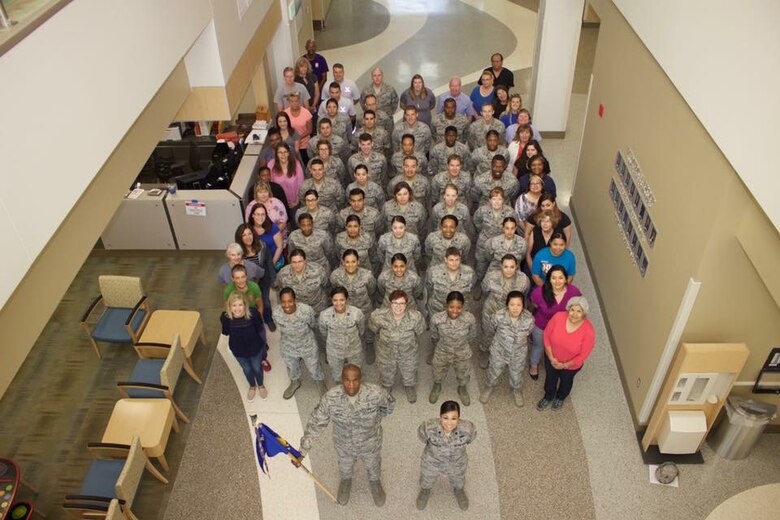 Lt. Col. Bonnie Stevenson (bottom right) is the 49th Medical Operations Squadron commander at Holloman Air Force Base, N.M. Stevenson uses International Women’s Day as a day to recognize the ways female leadership in the AFMS has impacted her medical and Air Force career. (Courtesy photo)