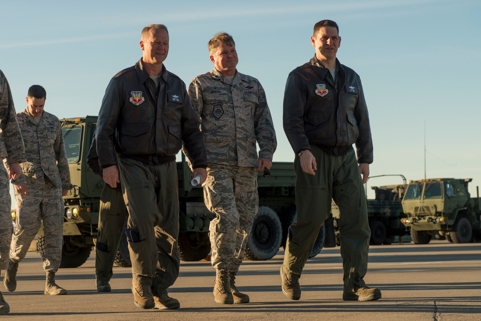 Leadership from 12th Air Force and the 366th Fighter Wing visit the 726th Air Control Squadron Mar. 5, 2017, at Mountain Home Air Force Base, Idaho. The 726th ACS demonstrated their mission capabilities to 12th Air Force Leaders during the tour. (U.S. Air Force photo by Airman 1st Class JaNae Capuno)