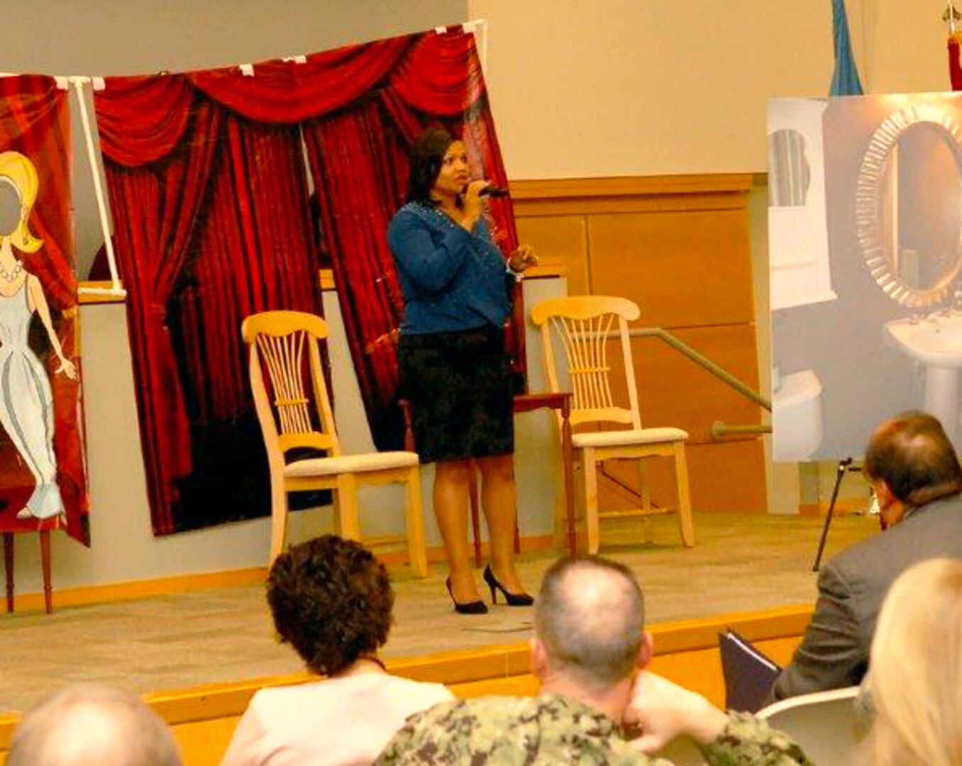 Sexual Assault Response Coordinator, Ella Wynn, fields questions during a Sexual Assault Response and Prevention Summit at the Defense Logistics Agency Troop Support in Philadelphia on March 1.