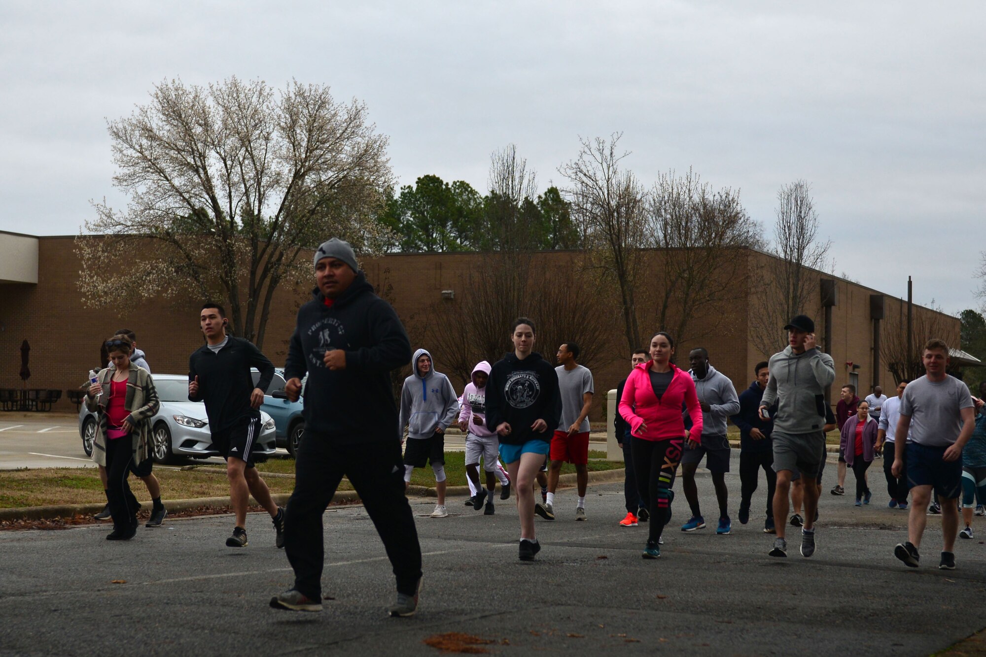 Team Little Rock kicks off Women’s History Month with a 5K run March 5, 2018 at little Rock Air Force Base, Ark. Women’s history month takes place during the month of March and celebrates women who have broken barriers and made significant contributions to society.( U.S. Air Force Photo by Airman 1st Class Codie Collins)