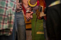 U.S. Air Force Airmen and volunteers hold hands during prayer prior to worship at Misawa Air Base, Japan, Oct. 29, 2017. The 35th Fighter Wing Chapel Corps trained approximately 300 volunteers in 2017 in order to support their various outreach programs for Airmen, Soldiers, Sailors and their dependents. The team also engages with the off-base community and conducts monthly nursing home visits encouraging a healthy community relations with Misawa’s host nation. (U.S. Air Force photo by Senior Airman Sadie Colbert)