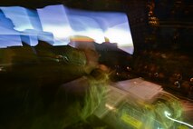 U.S. Air Force Tech. Sgt. Jennifer Umbach, flight engineer operates and monitor engine and aircraft system controls and indicators during a refueling mission over Afghanistan, March 9, 2018. Umbach is responsible for aircraft forms and records during flight and while aircraft is away from home station. 
 (U.S. Air Force photo by Tech. Sgt. Anthony Nelson Jr.)