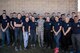 Sergeant McFall posing for a group photo with Student Flight trainees.