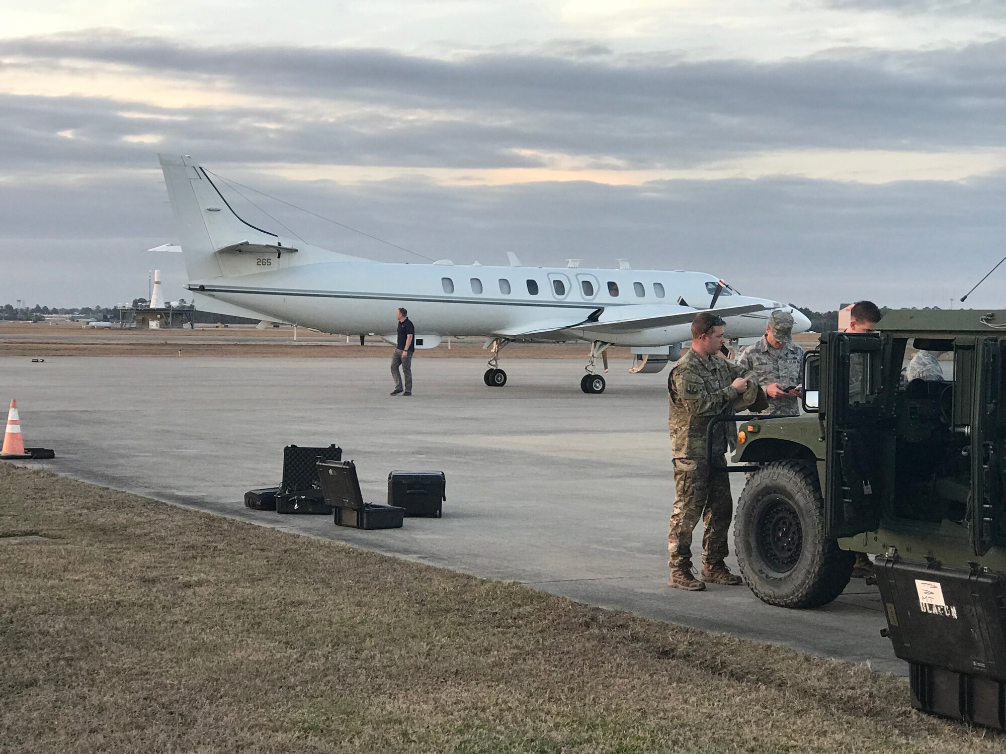Eight Airmen with the 178th Intelligence, Surveillance and Reconnaissance Group temporarily deployed to Camp Shelby, Hattiesburg, Mississippi, on a mobile team in support of Patriot South, Feb. 13-15.
