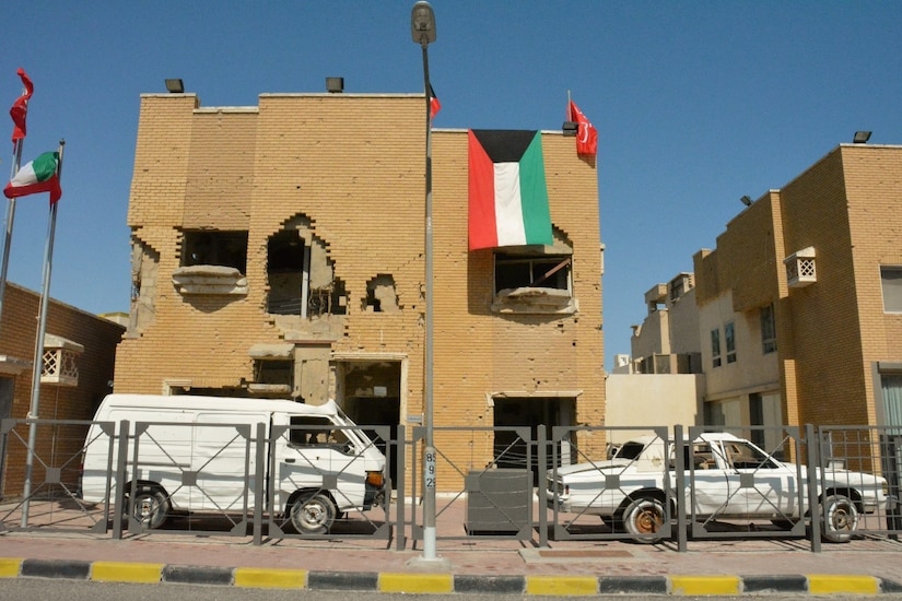 The Al-Qurain Martyrs Museum sits in Kuwait City and is still riddled with holes from the battle between Iraqi Troops and Al-Messilah resistance fighters. The museum, formerly the home of one of the martyrs, stands as a symbol of Kuwaiti resilience.