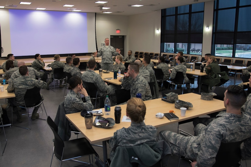 Lt. Col. Conmy talks to CGOs