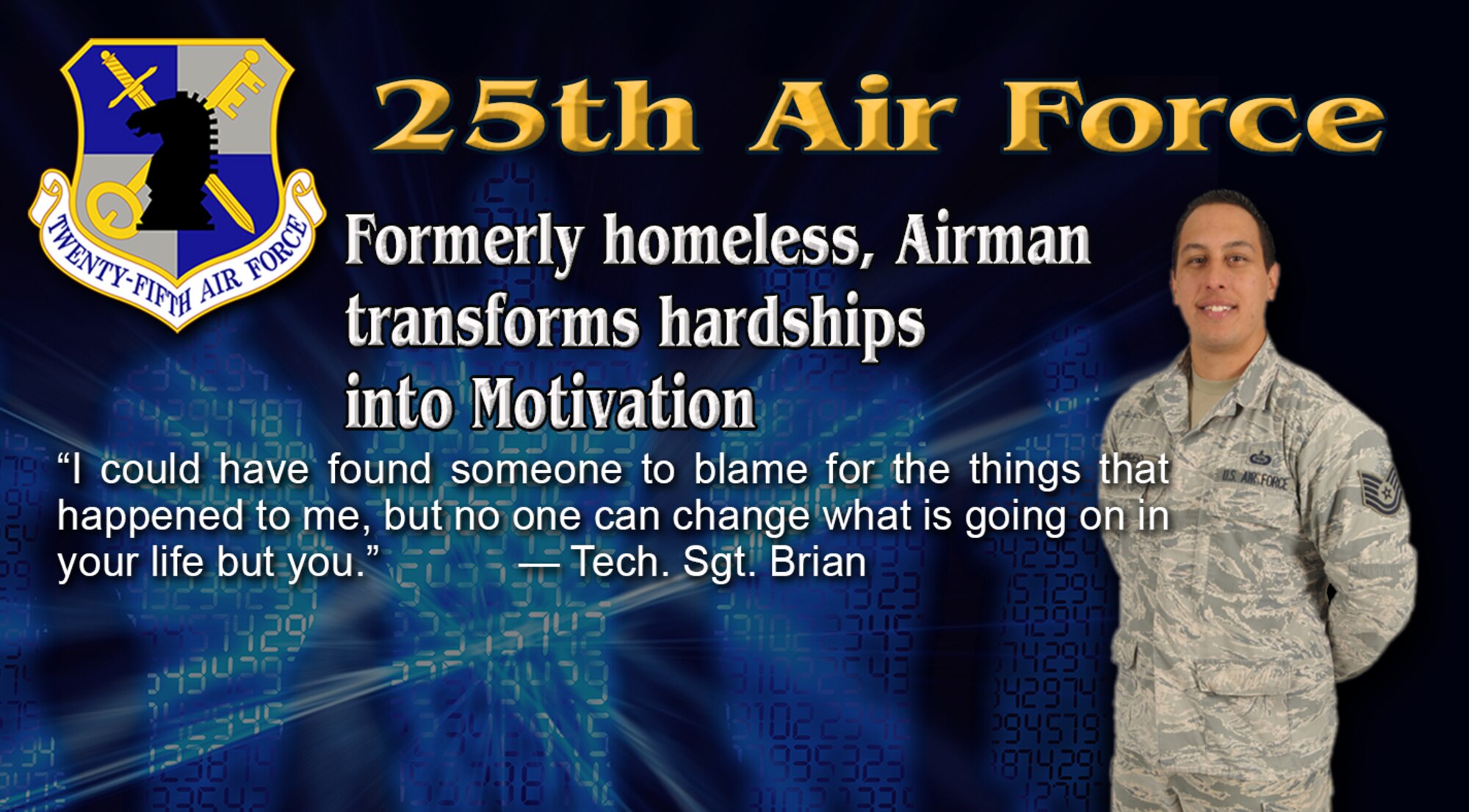 Formerly Homeless, Airman transform hardship in Motivation