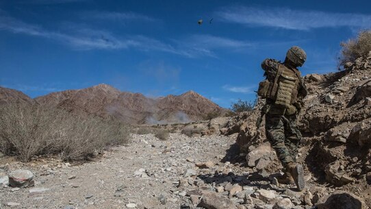 U.S. Marines with 3rd Battalion, 8th Marine Regiment, 2nd Marine Division, conduct pre-deployment training aboard Twentynine Palms, Ca.